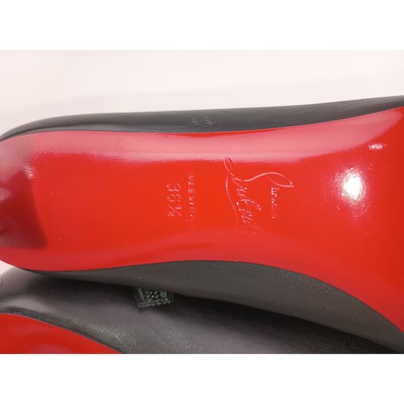Christian Louboutin Women's Condora Leather Black Ankle Booties Size 36.5 - Picture 7 of 7